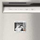 写真パーソナライズされたマグネット鹿DoeウッドランドバックL マグネット (インサイチュ (食洗機))