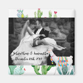 写真パーソナライズされたマグネットBoho Llama Bohemian Act マグネット (正面)