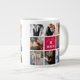 写真パーソナライズされたマグ結婚した写真 ジャンボコーヒーマグカップ