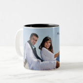 写真パーソナライズされたマグ ツートーンマグカップ (正面左)