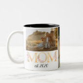 写真パーソナライズされたママフローラマググ ツートーンマグカップ (左)