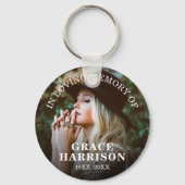 写真パーソナライズされたメモリアル キーホルダー (正面)