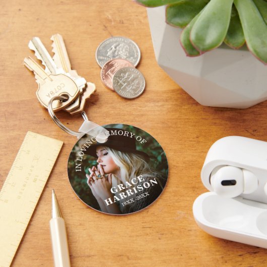 写真パーソナライズされたメモリアル キーホルダー (デスク)