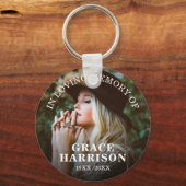 写真パーソナライズされたメモリアル キーホルダー (正面)