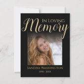 写真パーソナライズされたメモリアル サンキューカード (正面)