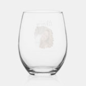 写真パーソナライズされたメモリアル ステムなしワイングラス (裏面)