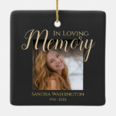 写真パーソナライズされたメモリアル セラミックオーナメント (裏面)