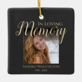 写真パーソナライズされたメモリアル セラミックオーナメント (正面)
