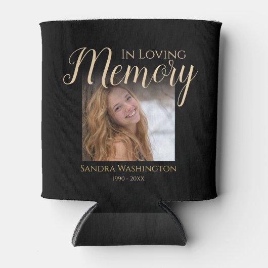 写真パーソナライズされたメモリアル 缶クーラー (正面)