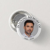 写真パーソナライズされたメモリアル 缶バッジ (正面&裏面)