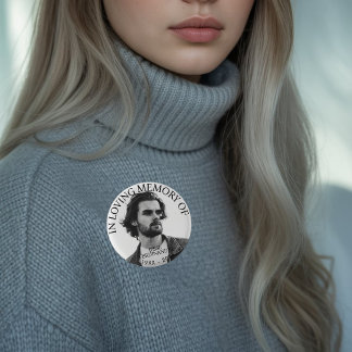 写真パーソナライズされたメモリアル 缶バッジ