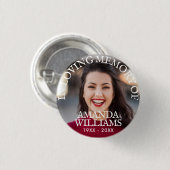 写真パーソナライズされたメモリアル 缶バッジ (正面&裏面)