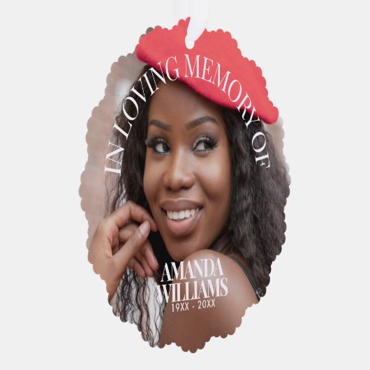 写真パーソナライズされたメモリエレガントー オーナメントカード (右)