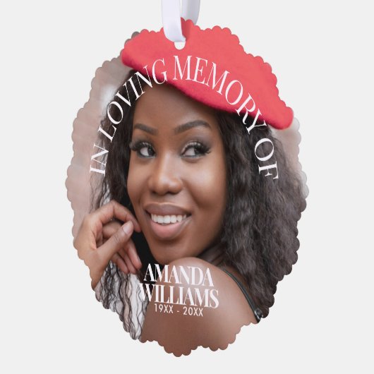 写真パーソナライズされたメモリエレガントー オーナメントカード (左)