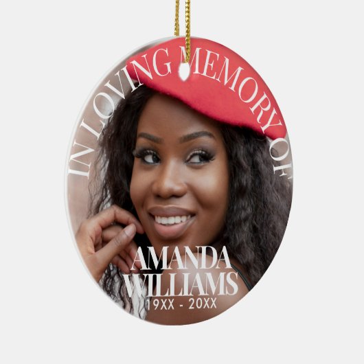 写真パーソナライズされたメモリエレガント セラミックオーナメント (右)