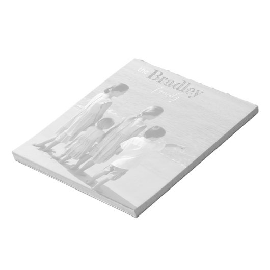 写真パーソナライズされたメモ帳5.5インチx 6インチファミリ写真2 ノートパッド (回転)