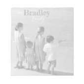 写真パーソナライズされたメモ帳5.5インチx 6インチファミリ写真2 ノートパッド (正面)