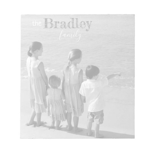 写真パーソナライズされたメモ帳5.5インチx 6インチファミリ写真2 ノートパッド (正面)