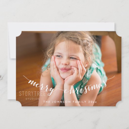 写真パーソナライズされたメリークリスマスカードチケット シーズンカード (正面)