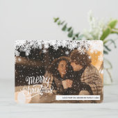 写真パーソナライズされたメリークリスマスホリデーカード シーズンカード (スタンド正面)