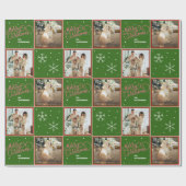 写真パーソナライズされたメリークリスマス ラッピングペーパー (フラット)