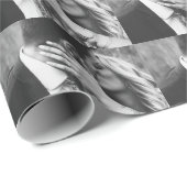 写真パーソナライズされたモダンの婚約 ラッピングペーパー (ロールコーナー)