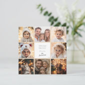 写真パーソナライズされたモダンコラージクリスマス シーズンカード (スタンド正面)