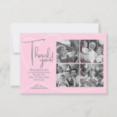 写真パーソナライズされたモダンコラージュありがとう サンキューカード (正面)