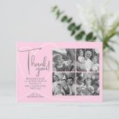 写真パーソナライズされたモダンコラージュありがとう サンキューカード (スタンド正面)