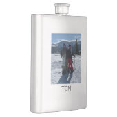 写真パーソナライズされたモノグラムの フラスク (右)
