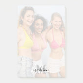 写真パーソナライズされたモノグラム名 ポストイット (正面)