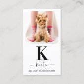 写真パーソナライズされたモノグラムQRコードSNS 名刺 (正面)