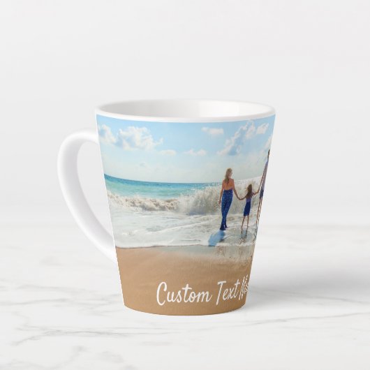 写真パーソナライズされたラテマグカップとカスタム文字 カフェラテマグ (左アングル)