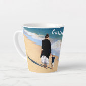 写真パーソナライズされたラテマグカップとカスタム文字 カフェラテマグ (左アングル)