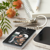 写真パーソナライズされたラブキープサケ キーホルダー (正面右)