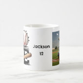 写真パーソナライズされたラブベースボールプレーヤーMAG コーヒーマグカップ (中央)