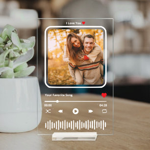 写真パーソナライズされたラブミュージックプラーク アクリルサイン