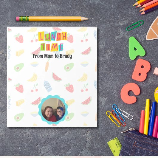 写真パーソナライズされたランチボックスのラブノート ノートパッド