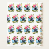 写真パーソナライズされたヴィンテージカメラ花 プランナー手帳 (裏面)