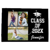 写真パーソナライズされた上級クラス2021 ラージペーパーバッグ (裏面)