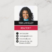 写真パーソナライズされた不動産仲介業者名刺 名刺 (裏面)