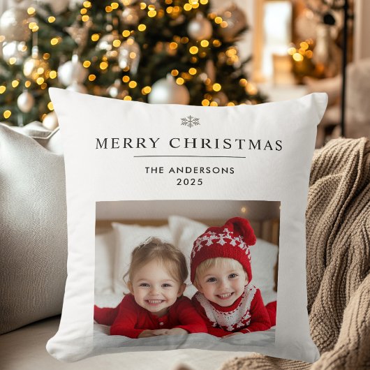 「写真パーソナライズされた付きクリスマスのメリーギフト クッション