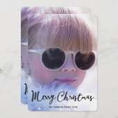 写真パーソナライズされた付きクリスマスカード シーズンカード (正面/裏面)