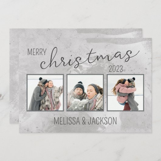 写真パーソナライズされた付きクリスマスカード シーズンカード (正面/裏面)