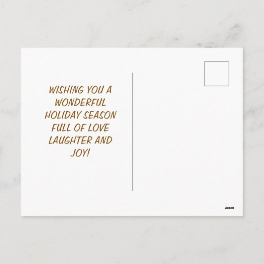 写真パーソナライズされた付きクリスマスポストカード シーズンポストカード (裏面)