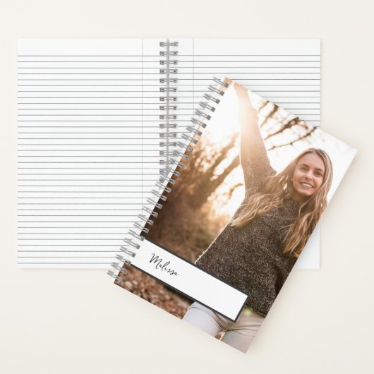 写真パーソナライズされた付きジャーナル ノートブック (内側)