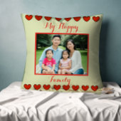 写真パーソナライズされた付きハッピーファミリー装飾用クッション クッション