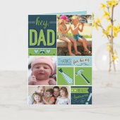 写真パーソナライズされた付きファーザーズデイカード カード (黄色い花)