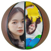 写真パーソナライズされた付きフルサイズバスケットボール バスケットボール (縦)