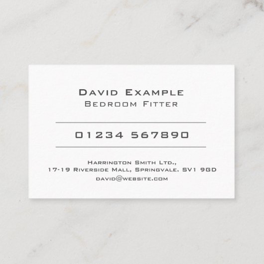 写真パーソナライズされた付きベッドルームフィッター 名刺 (裏面)